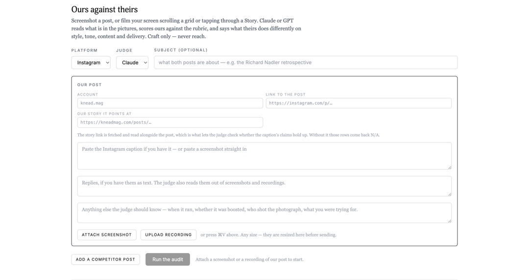 Using LLM-as-Judge to Analyze and Improve Magazine Social Media Posts Against Competitors