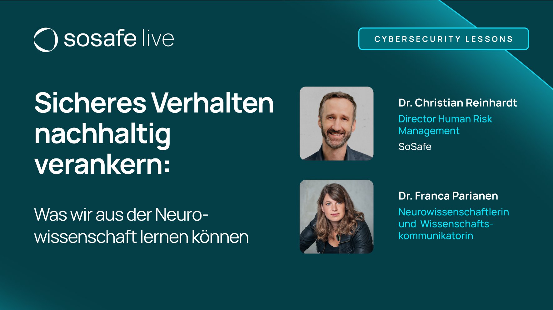 SoSafe Live: Sicheres Verhalten nachhaltig verankern – Was wir aus der Neurowissenschaft lernen können (DE) cover image