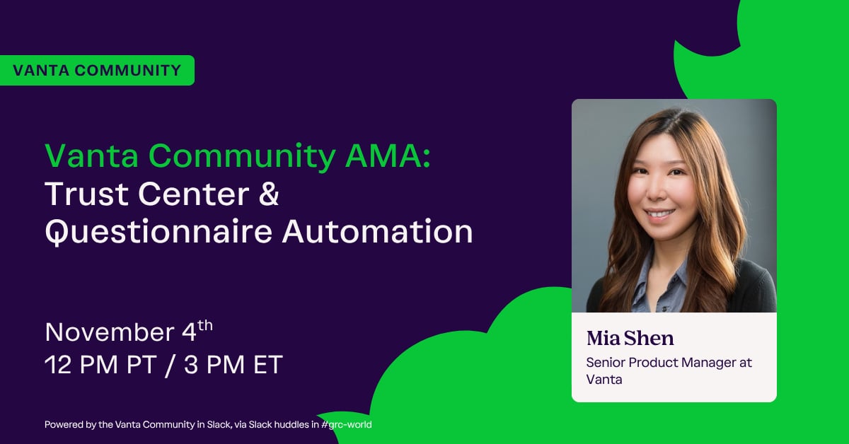 Vanta Community AMA: Trust Center cover image