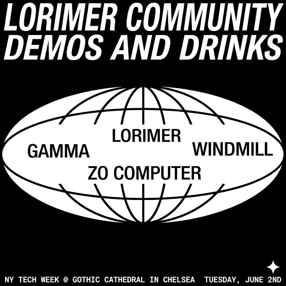 Lorimer Community Demos and Drinks at NY Tech Week cover image