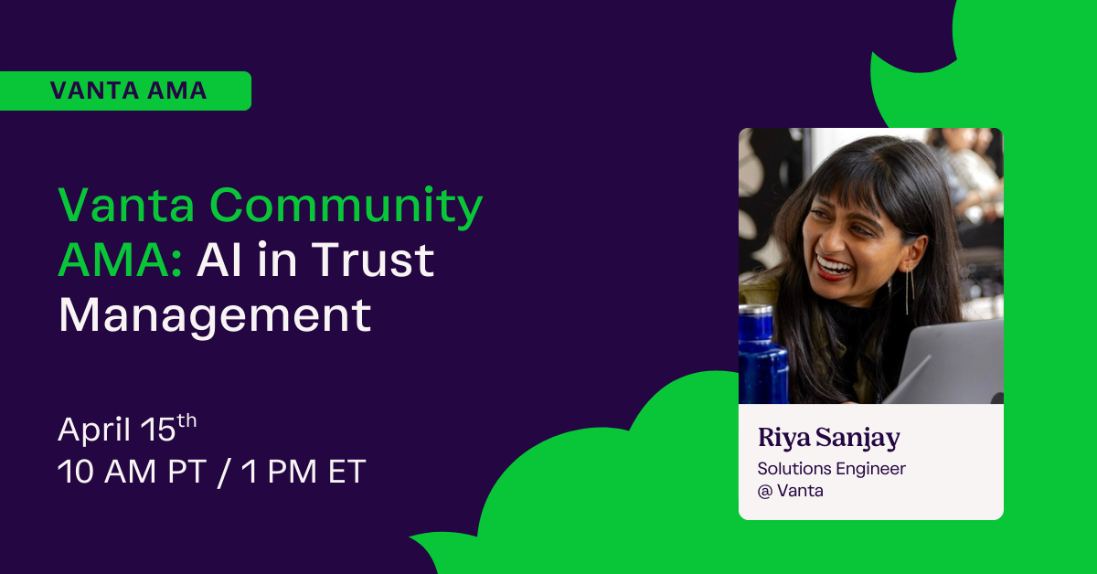 Vanta Community AMA: AI in Trust Management cover image