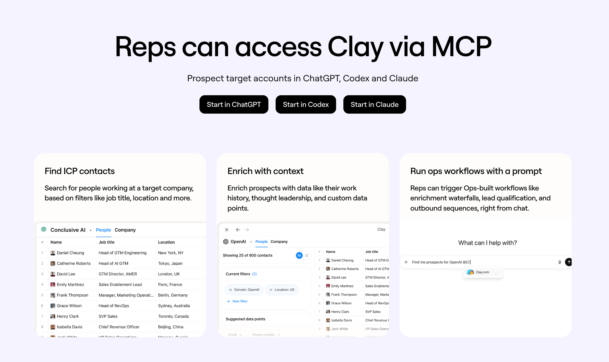 Clay now integrated in OpenAI Codex for seamless account prioritization and outreach automation