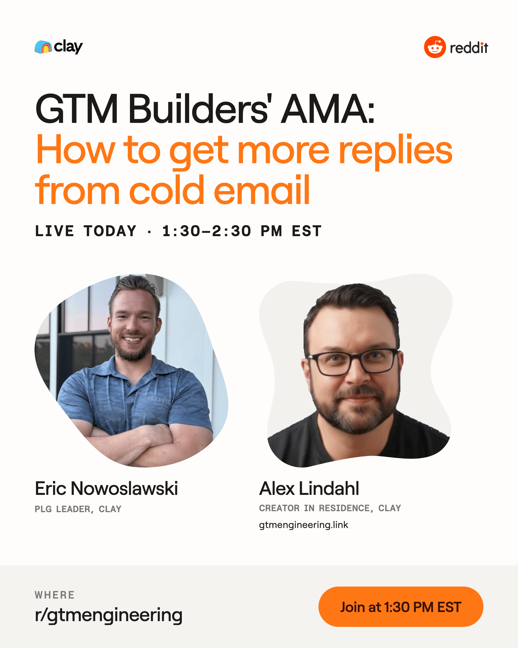 Eric Nowoslawski is live answering questions about cold email