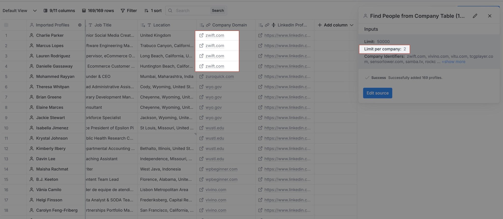 Big Bug Fix: Improved People Search Limits Respected Per Company
