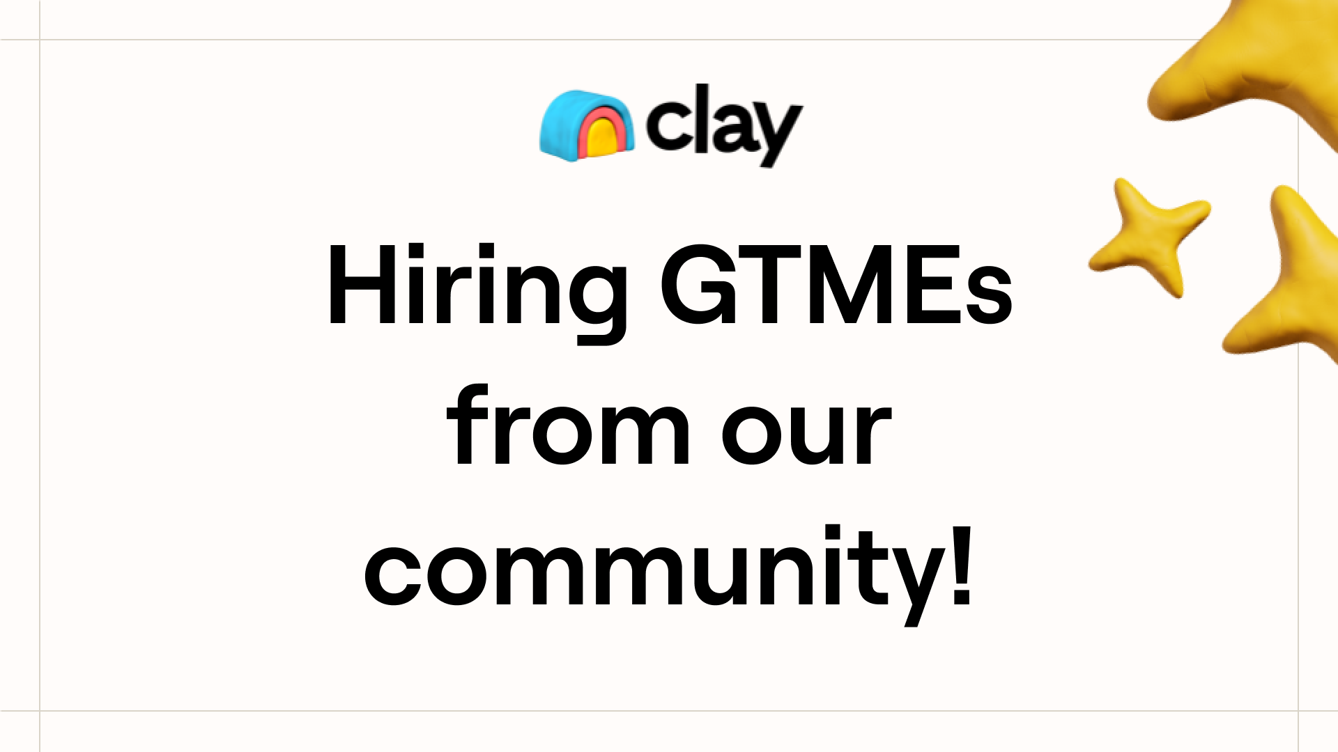 Join Clay's First Community Hiring Event for Go-To-Market Engineers!