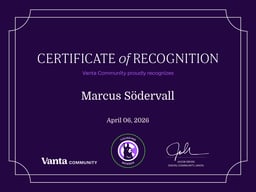 Founding Member Certificate