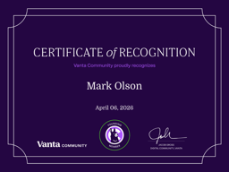 Founding Member Certificate