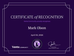 Founding Member Certificate