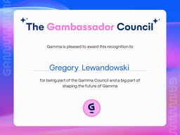 Inaugural Gambassador Council Member