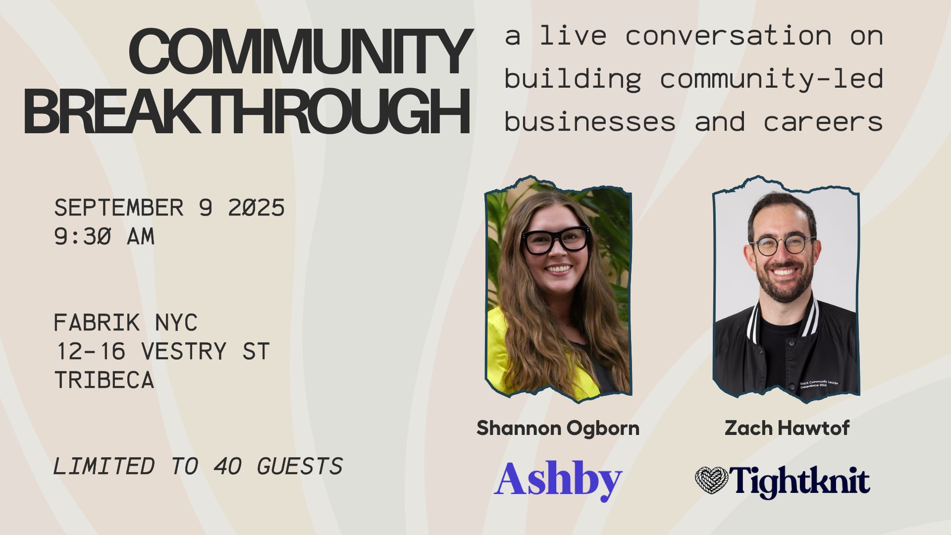 Community Breakthrough: Shannon Ogborn @ Ashby
