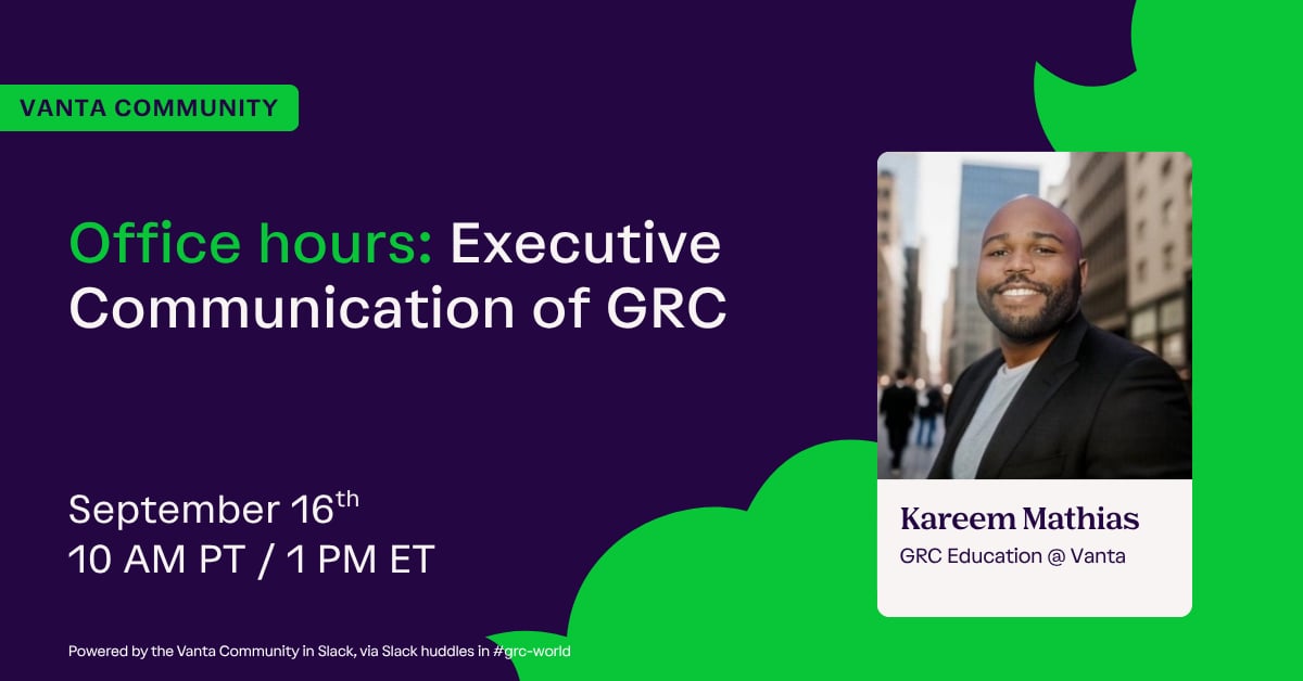 Office Hours: Executive Communication of GRC