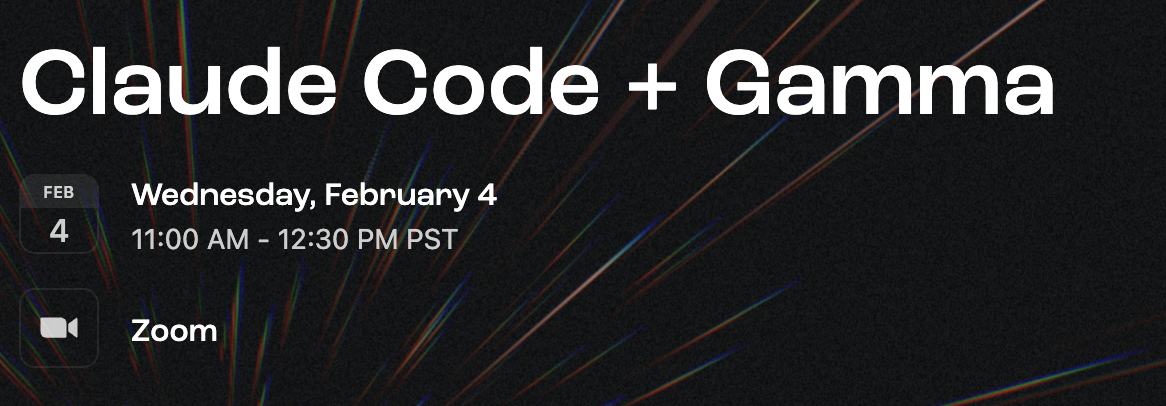Using Claude Code + Gamma