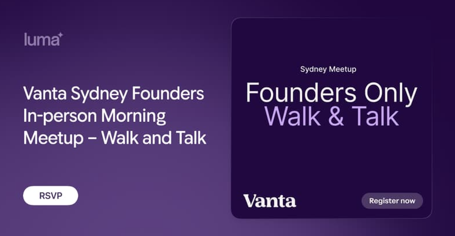 Vanta Sydney Founders In-person Morning Meetup: Walk and Talk
